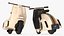 Moderne Beige Elektroroller Vespa 98 Geparkt Mit Licht An