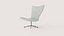 Sillón giratorio moderno de respaldo alto con pedestal.