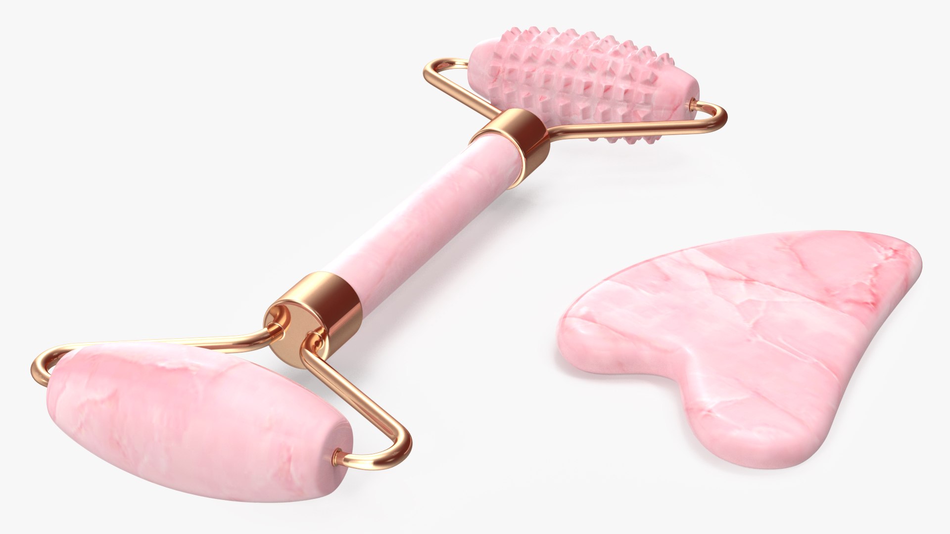 Gua Sha Tools Pink 3D model preview