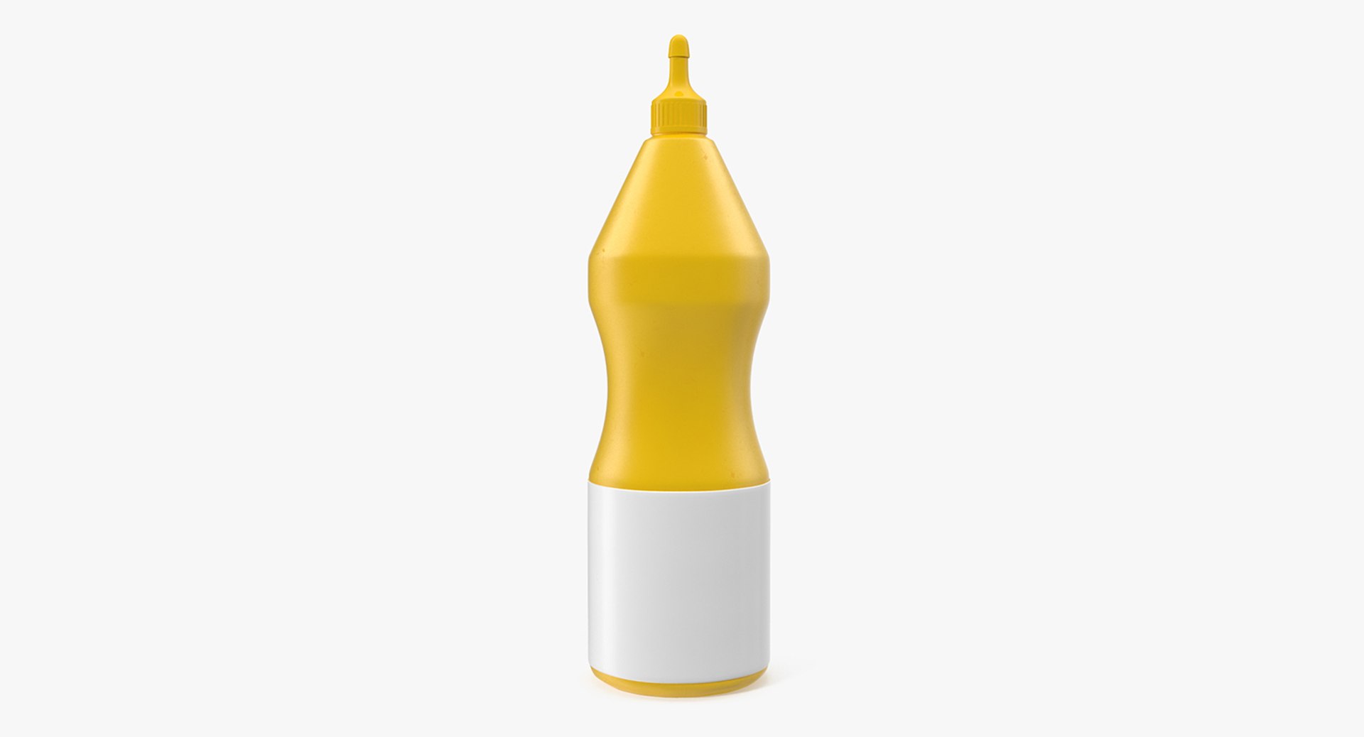 Mustard Plastic Squeeze Bottle 3D Model 3D model preview