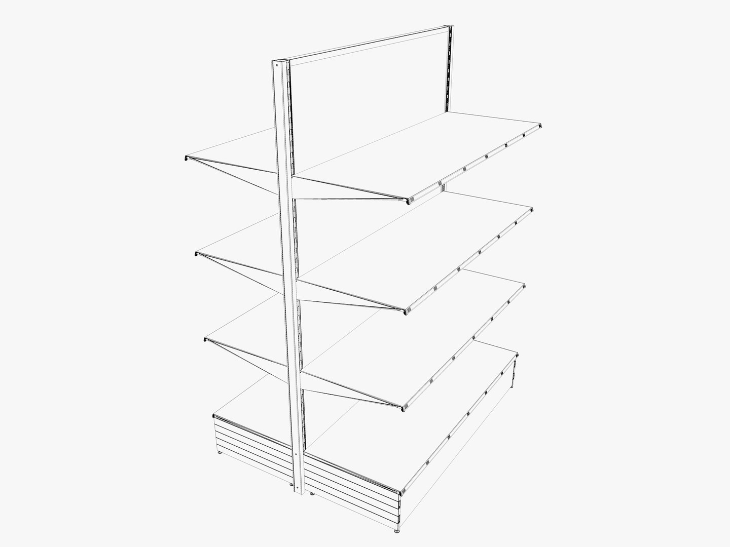 3D Store Shelf Model - TurboSquid 2401102