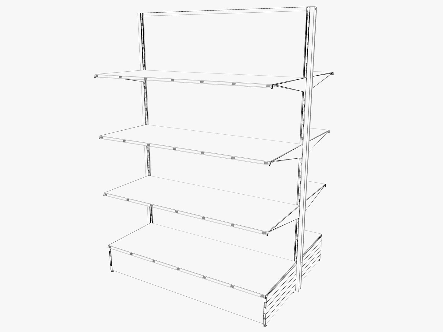 3D Store Shelf Model - TurboSquid 2401102
