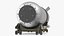 3D Steel B41 Nuclear Bomb with Airplane Trolley