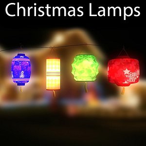 3d christmas lamps