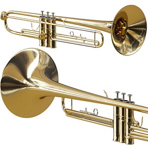 Jupiter JTR 408L Lacquer Trumpet 3D