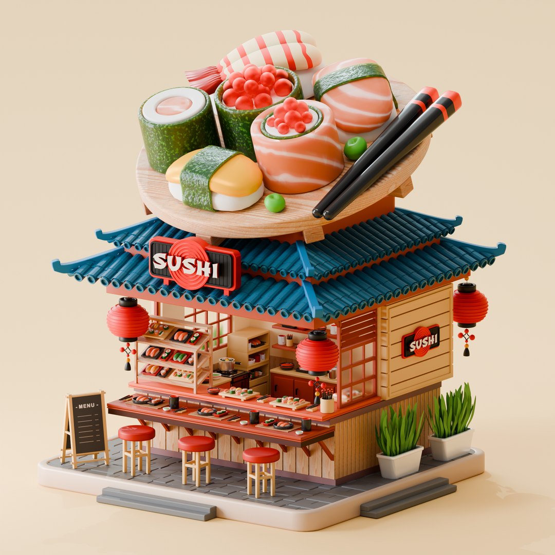 Isometric Sushi Shop 3D model https://p.turbosquid.com/ts-thumb/oG/0nmQMX/Ud/sushi/png/1734427812/1920x1080/fit_q87/f76a98c34dc86e5a01bc48adb92ce56f6b42c9c6/sushi.jpg