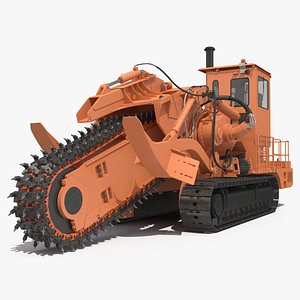 Chainsaw Trencher Orange New Rigged