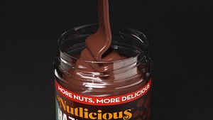3D Hazelnut Splash