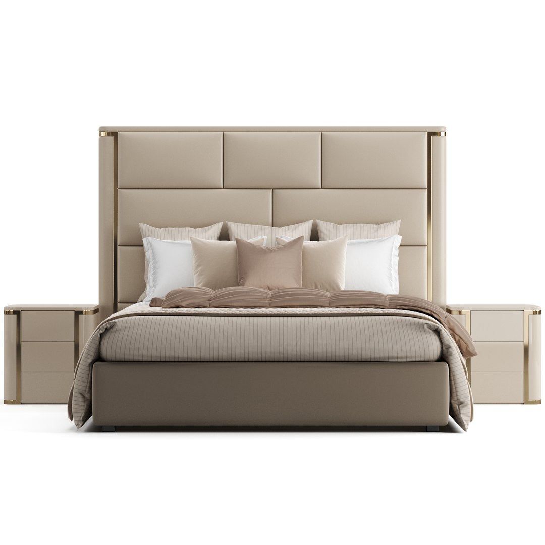 3D Fendi Casa Montgomery Bed model - TurboSquid 1733263