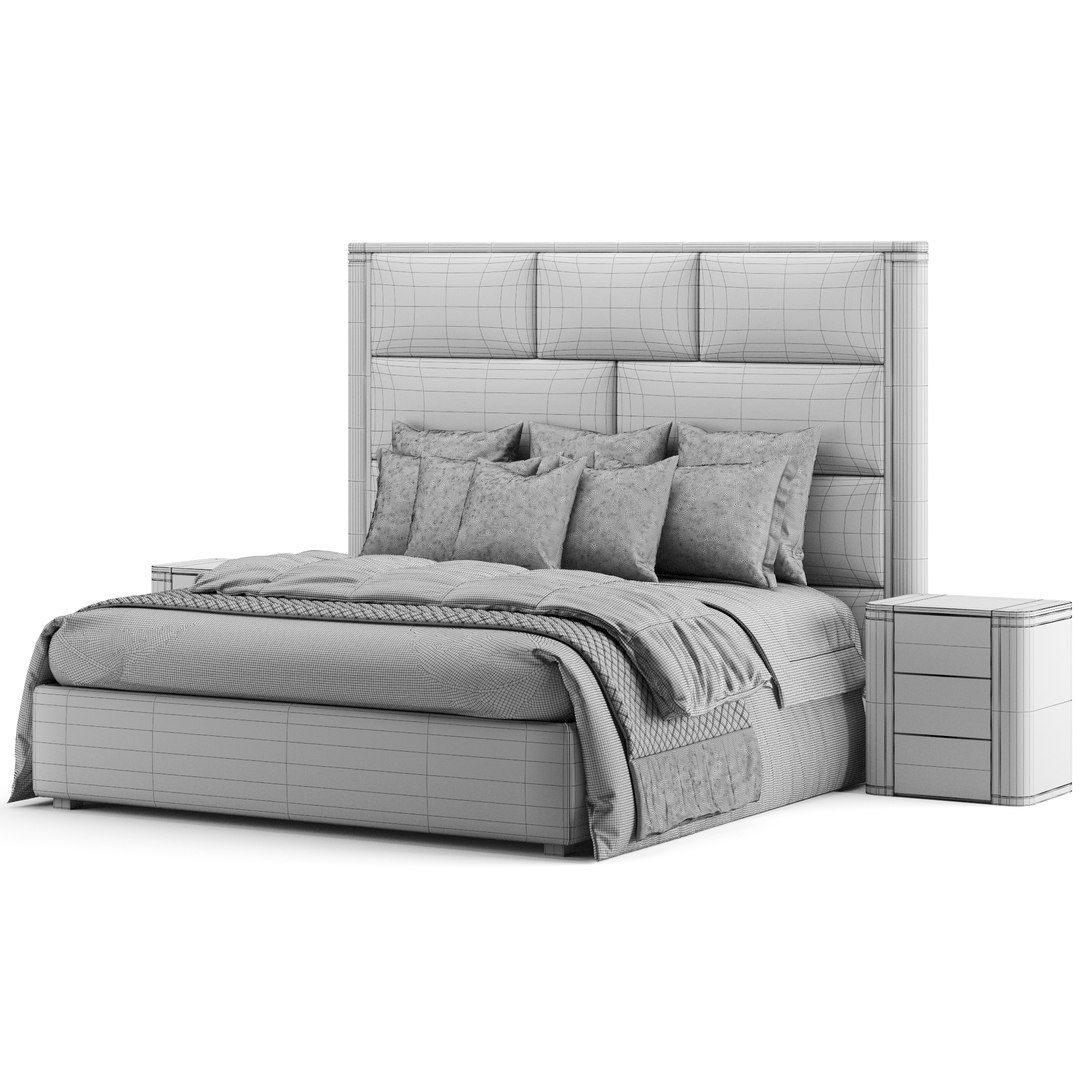 3D Fendi Casa Montgomery Bed Model - TurboSquid 1733263