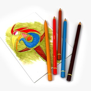 pencil drawings stationery 3d max