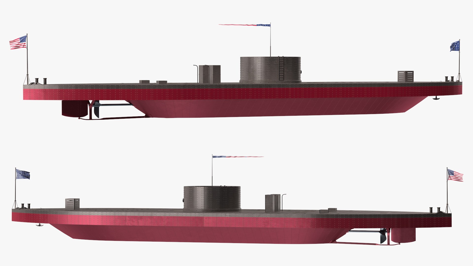 USS Monitor New 3D https://p.turbosquid.com/ts-thumb/oG/CbpRs6/A4/ussmonitornew3dsmodel013/jpg/1711655819/1920x1080/fit_q87/8e810643812277b158dc147a3a9d5fca6cf73575/ussmonitornew3dsmodel013.jpg