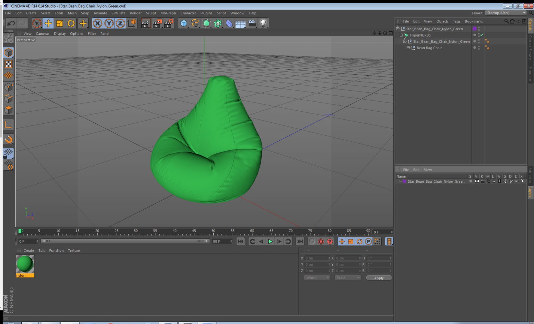 3D Star Bean Bag Chair Model TurboSquid 1378768