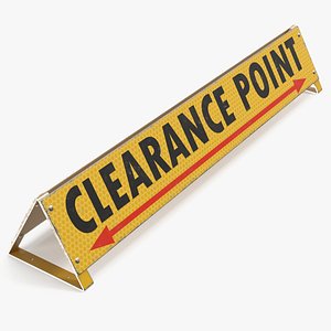 Railway Clearance Point Sign model