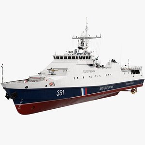 3D Russian Coast Guard Ship 22460 Okhotnik model