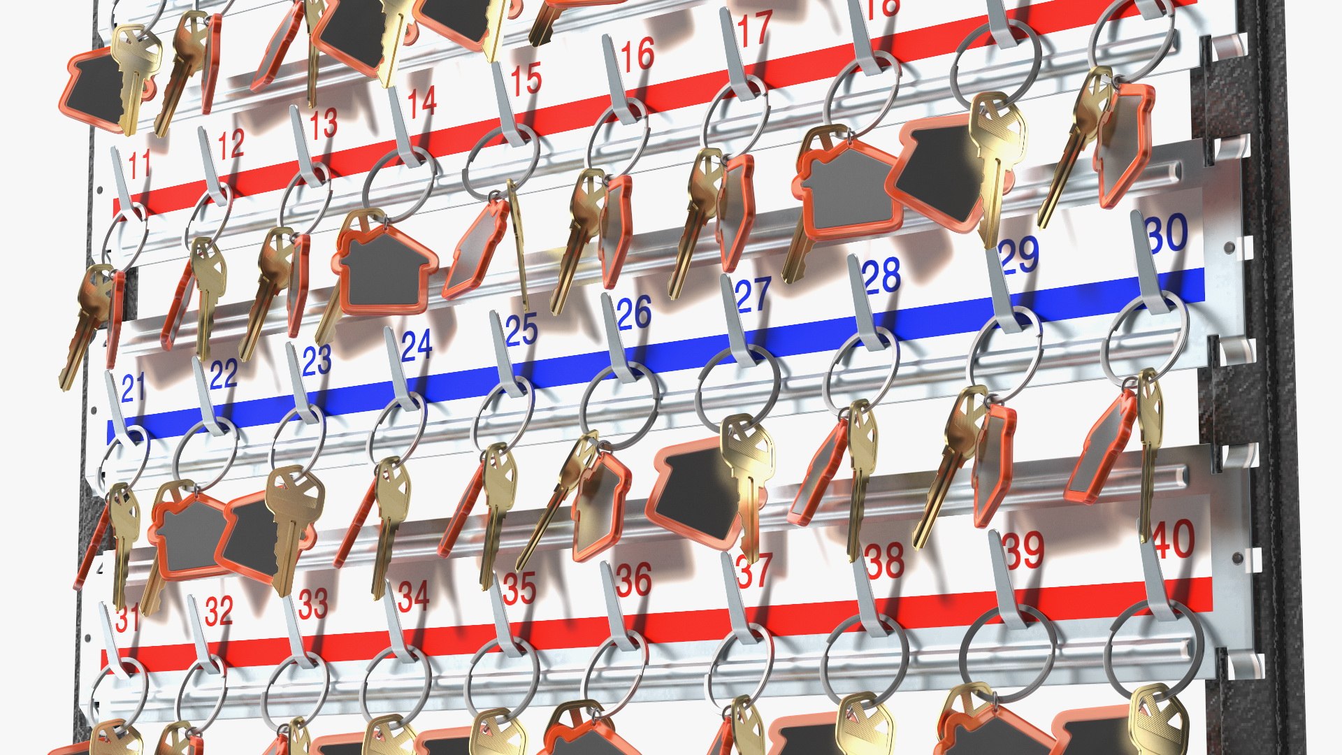 3D Industrial Key Rack With Keys TurboSquid 1828124
