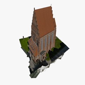 Elblag Gothic Church  HighDetail Photogrammetry 3D Model  Realistic Architecture Scan