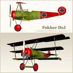 Airplane FOKKER DR1