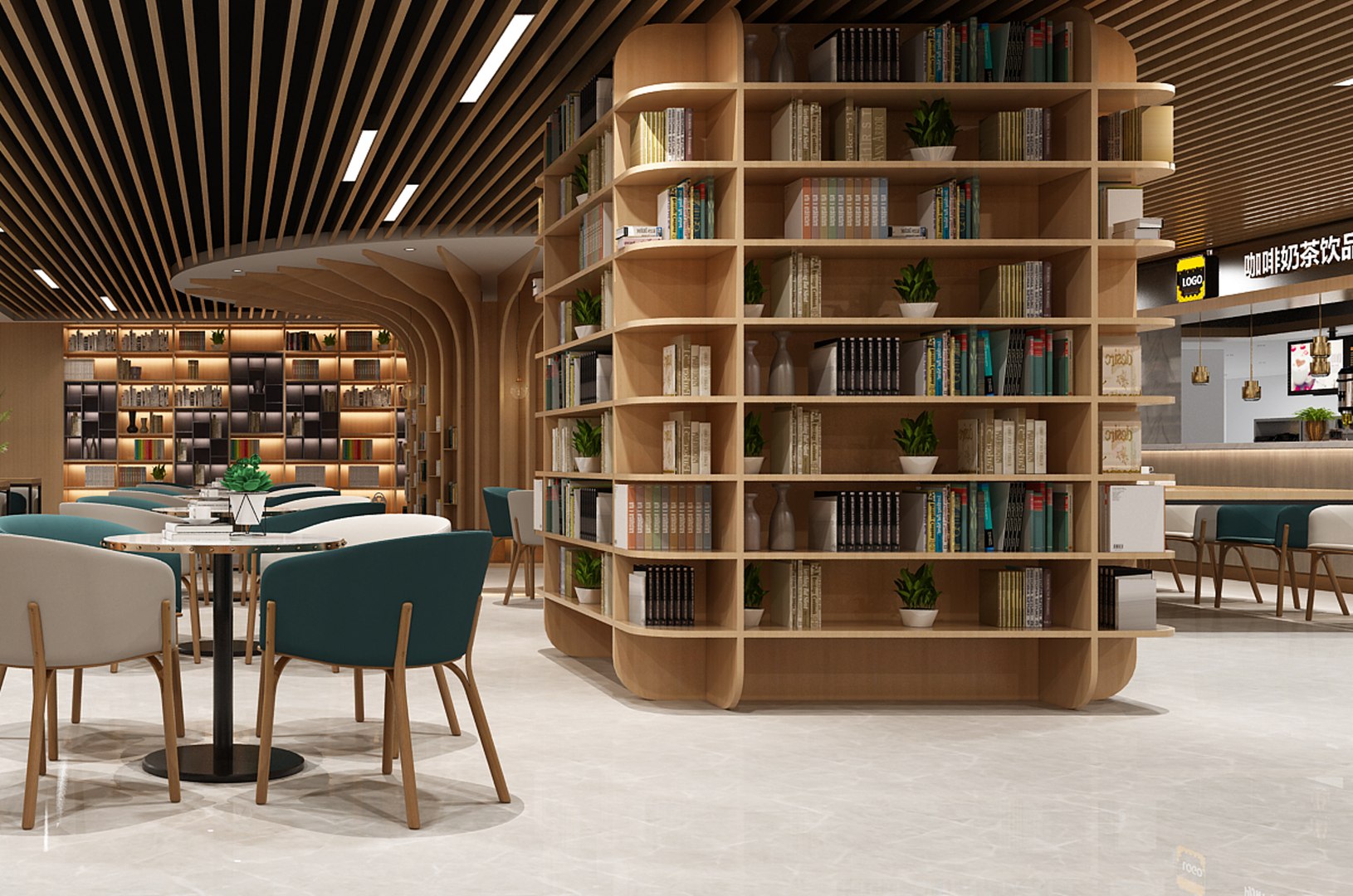 Modern Bookstore Library Model 3D model - TurboSquid 2061235