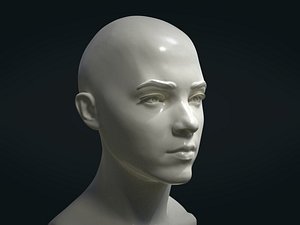 3D girl head