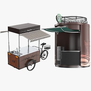 Two Detailed Coffee Stands