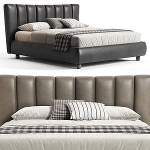 3D Diotti Amanda Upholstered Leather Bed