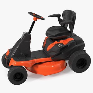 3D Mobile Lawn-Mower Orange model