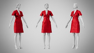 Dress 41 Ruby Velvet With Design