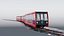DLR Train London Rigged Animated model