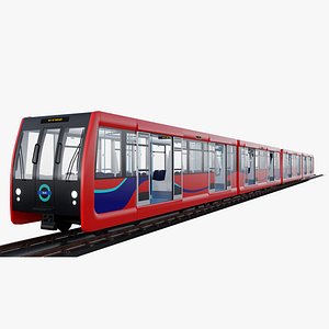DLR Train London Rigged Animated