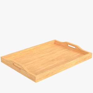 3D Wooden serving tray