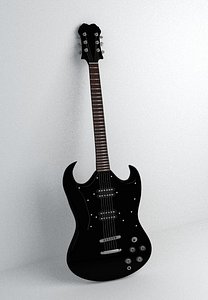 black guitar 3ds