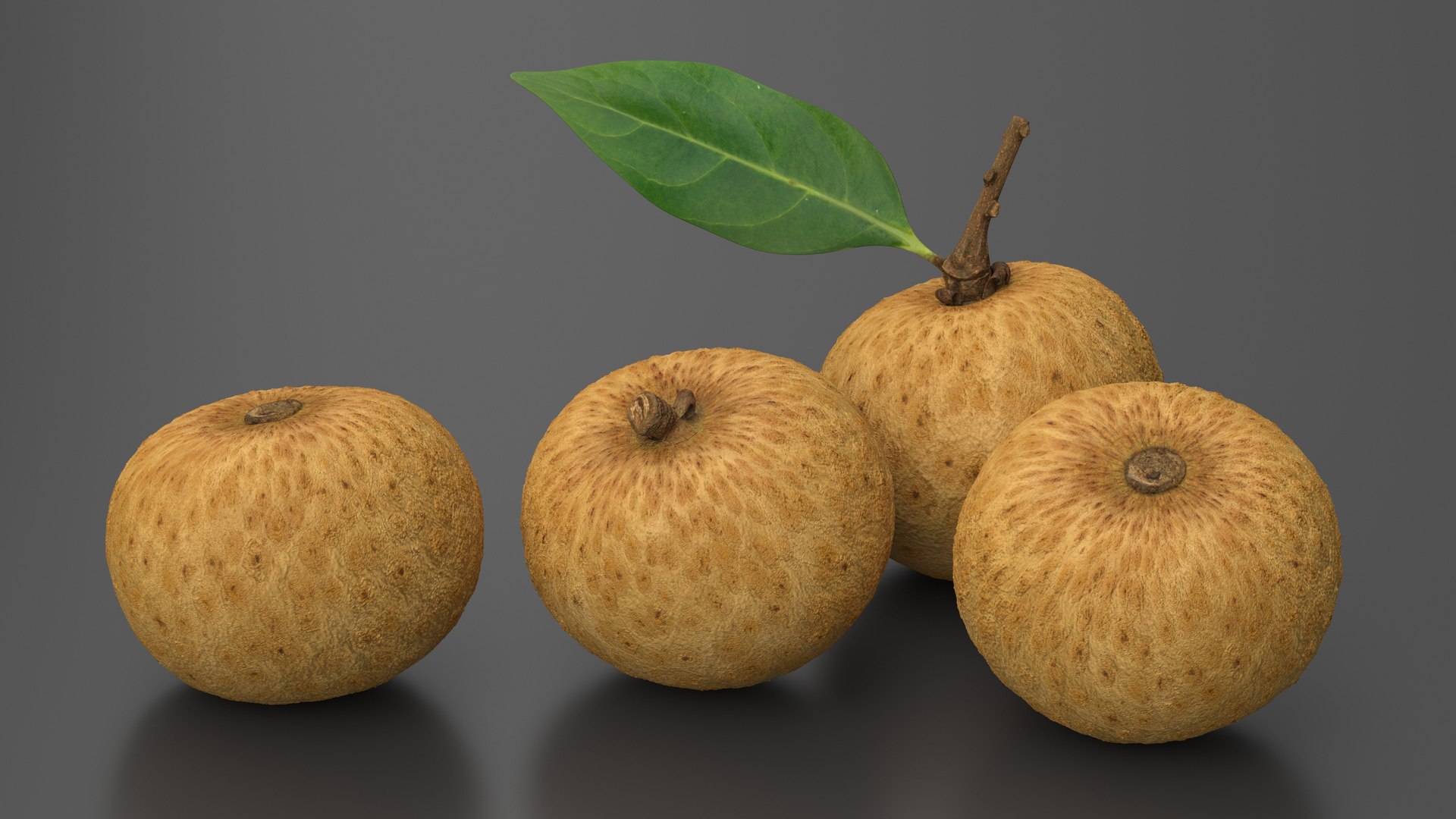 Tropical Fruit Longan Set 3D Model - TurboSquid 2198590