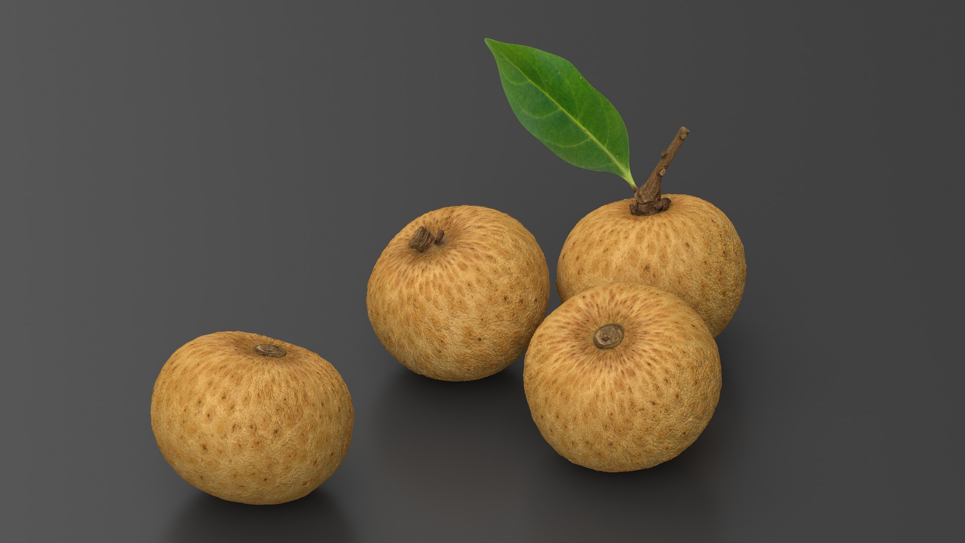 Tropical Fruit Longan Set 3D Model - TurboSquid 2198590