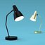 3D industrial table lamp romi model