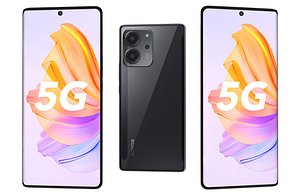 Honor 8 SE Black Low Poly 3D model