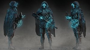 3D Sci Fi Stealth Sniper Soldier
