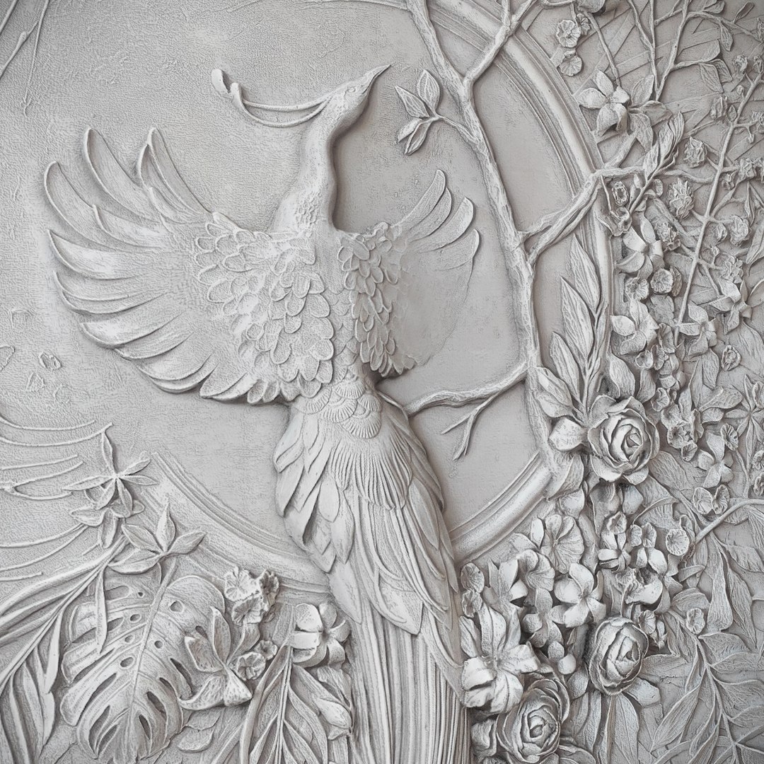 Bas-relief Panel With A Peacock Model - TurboSquid 1741931