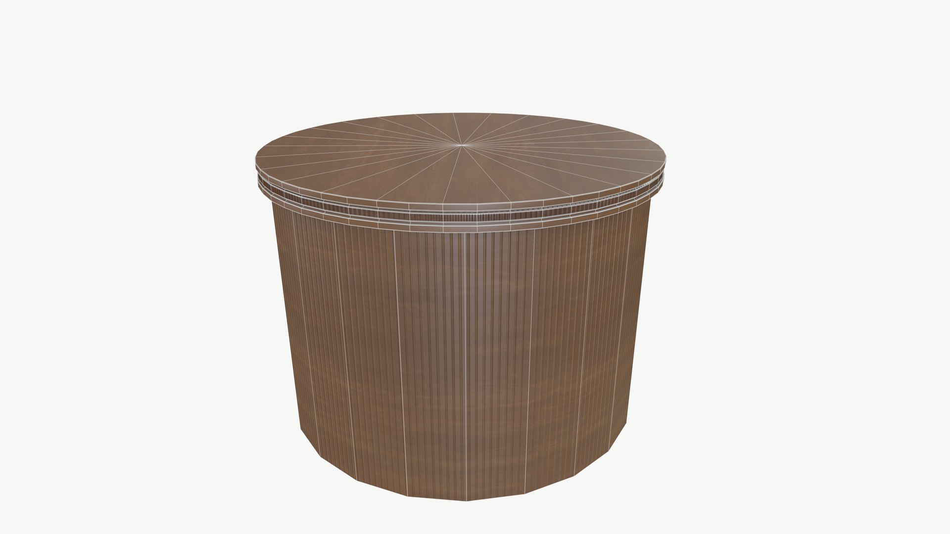 3D Model Rounded Wooden Table - TurboSquid 2429522