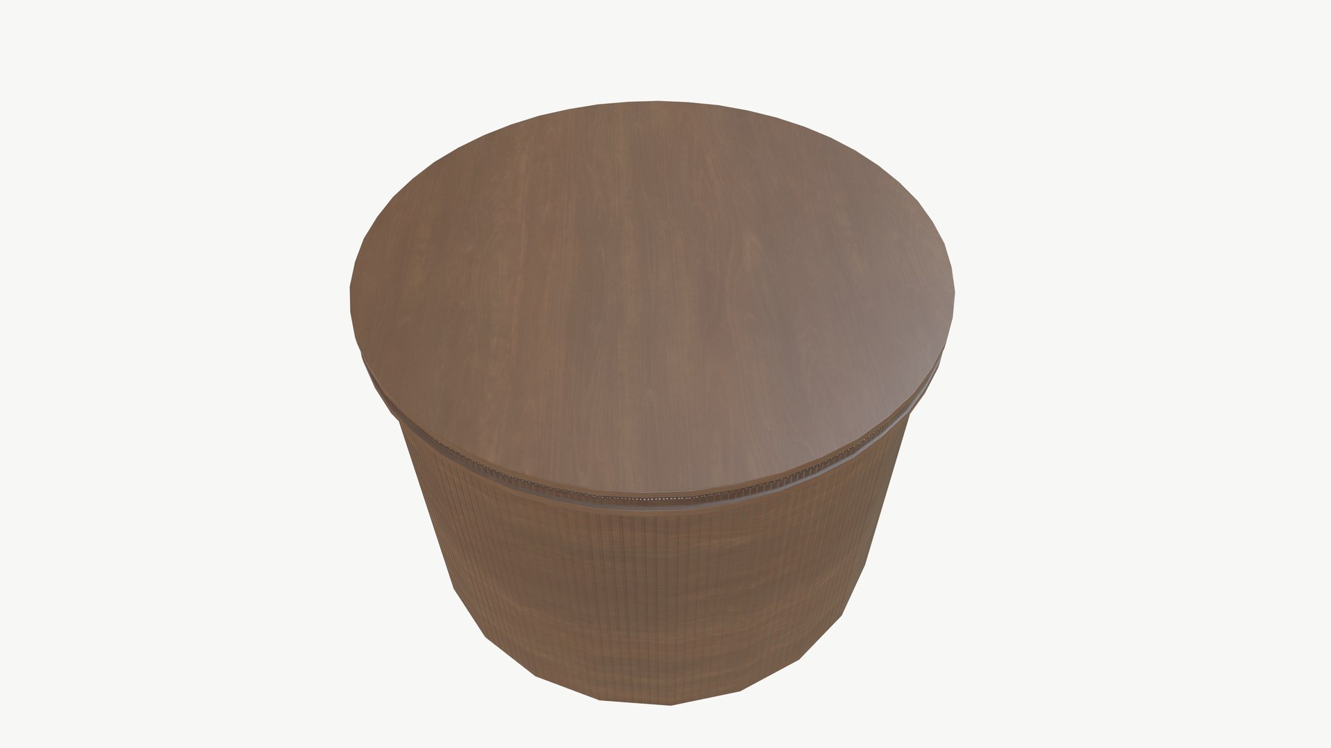 3D Model Rounded Wooden Table - TurboSquid 2429522