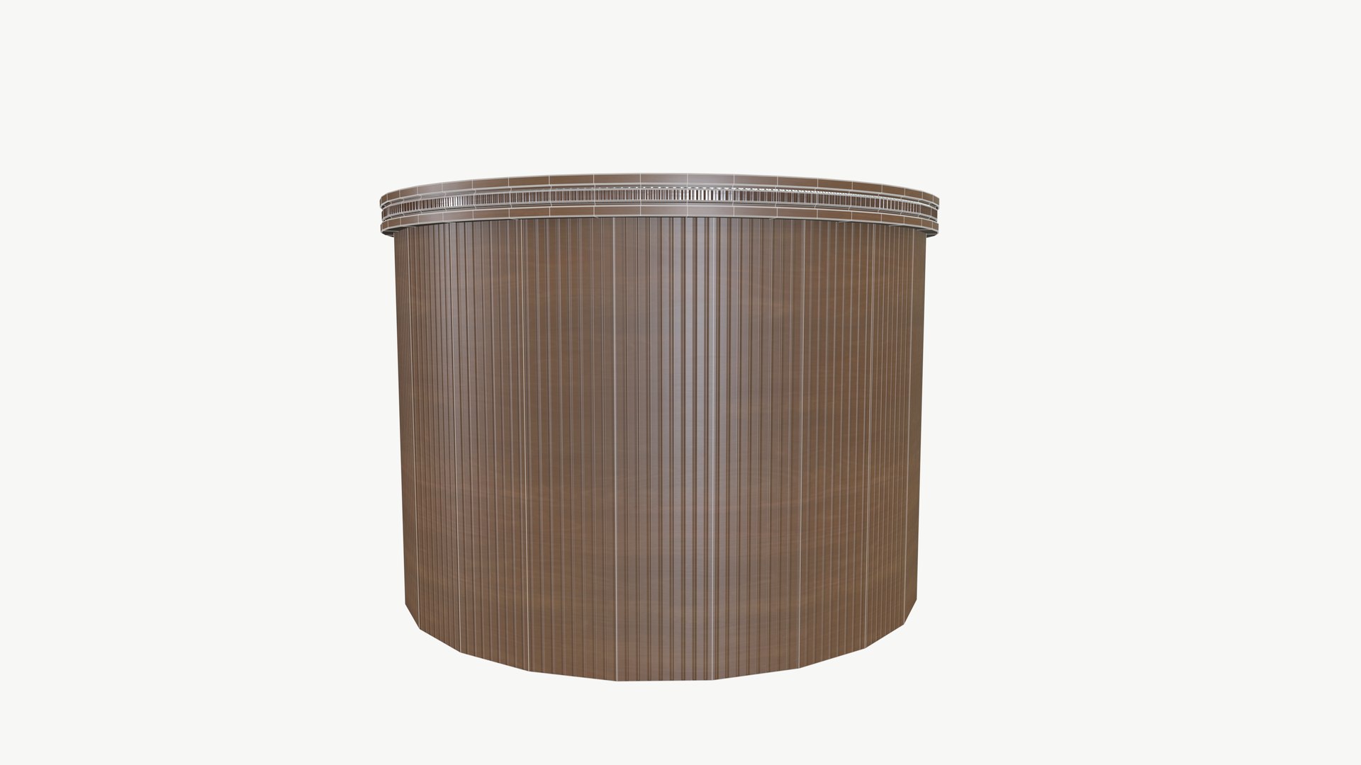 3D Model Rounded Wooden Table - TurboSquid 2429522