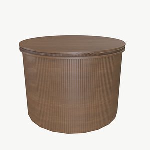 Rounded Wooden Table