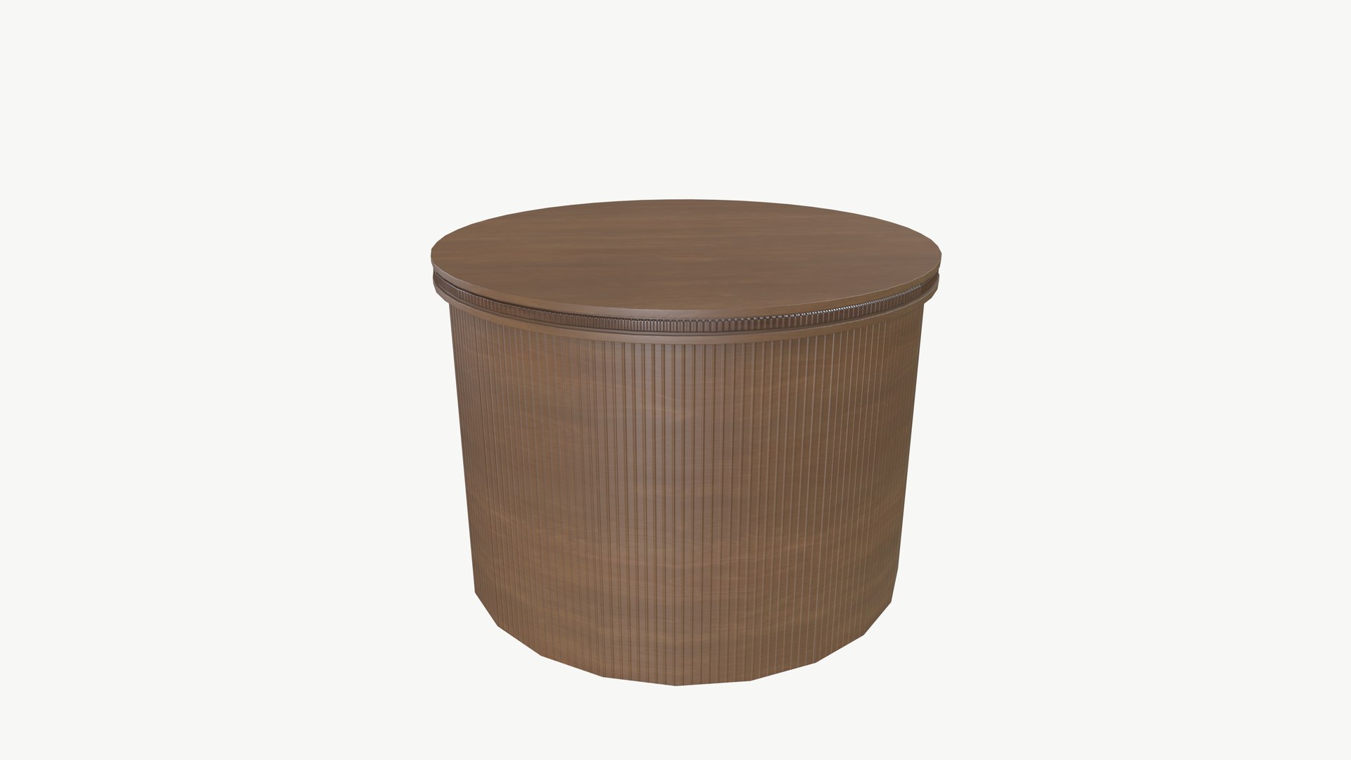 3D Model Rounded Wooden Table - TurboSquid 2429522