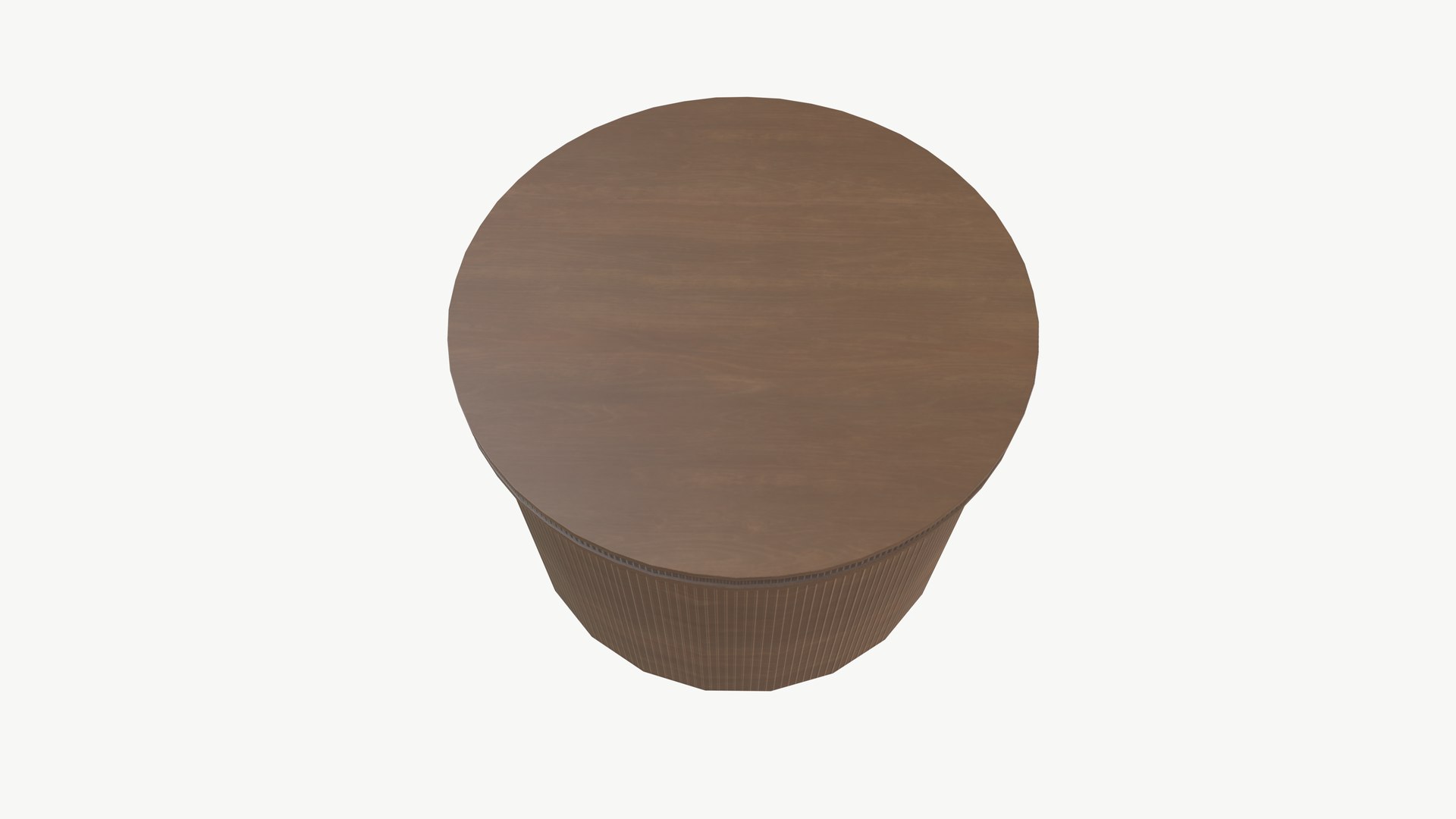 3D Model Rounded Wooden Table - TurboSquid 2429522