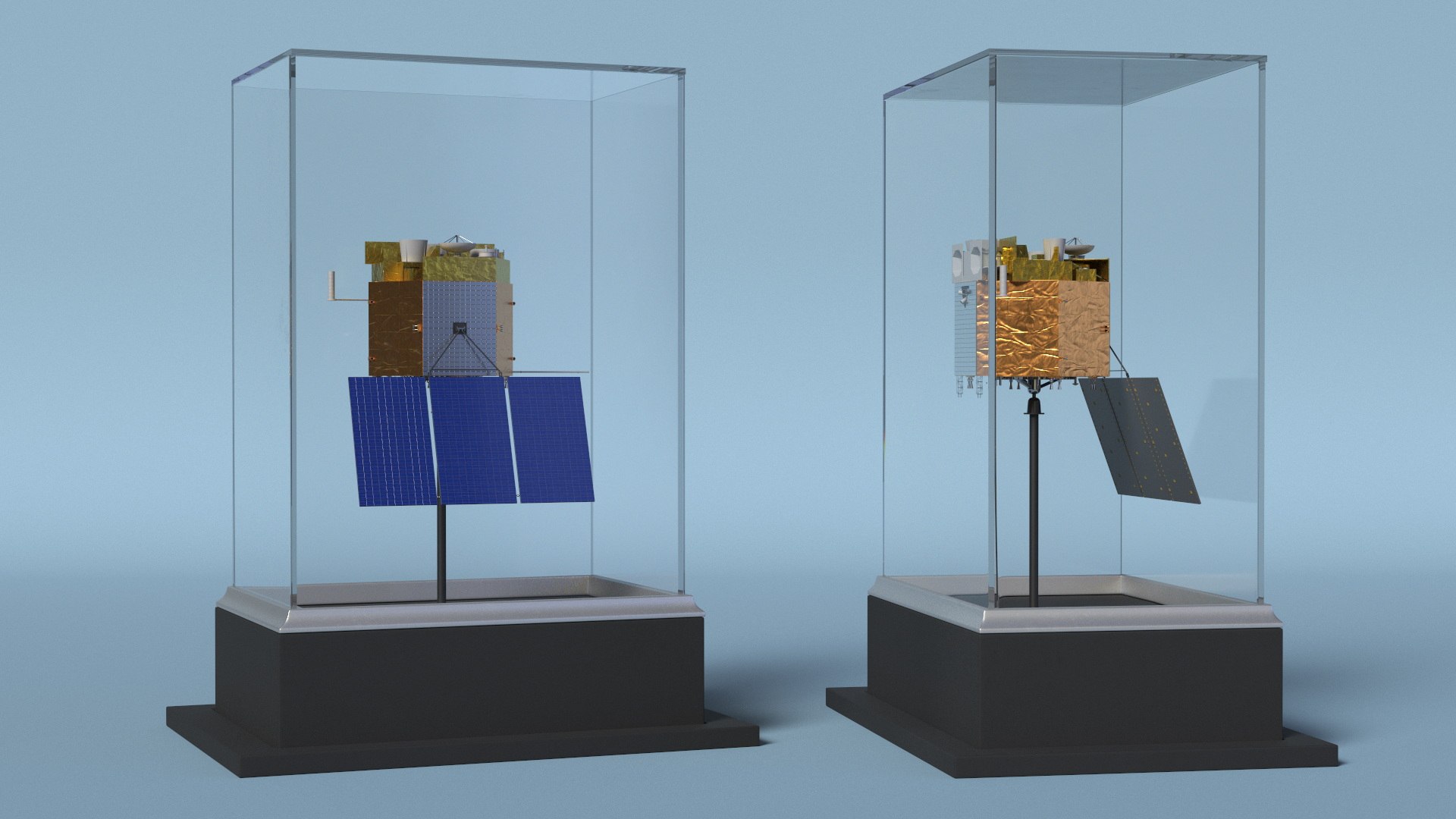 Satellite Spacecraft Display Case 3D Model - TurboSquid 2376318