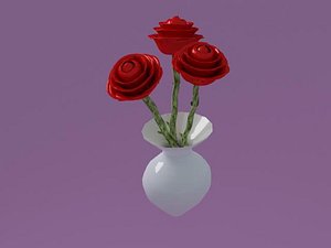 3dsmax red roses