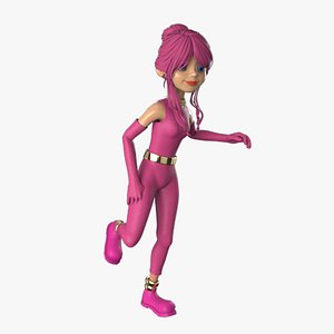 Low Poly Rigged Animated Dancing Girl