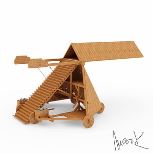 3d leonardo da siege machine model