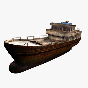 old cargo ship 3d ma