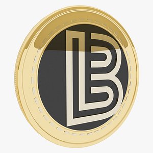 3D Lendingblock Cryptocurrency Gold Coin